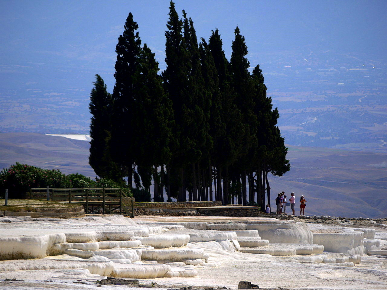 The calcium travertines at Pamukkale